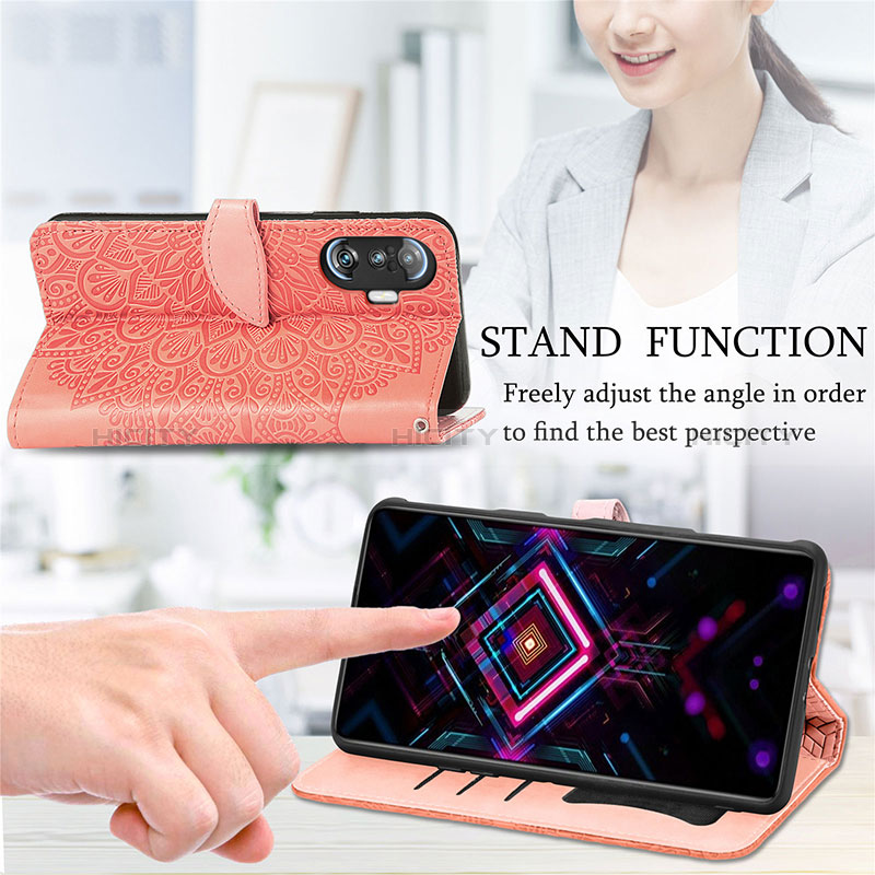 Funda de Cuero Cartera con Soporte Patron de Moda Carcasa S04D para Xiaomi Redmi K40 Gaming 5G