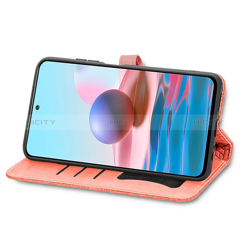 Funda de Cuero Cartera con Soporte Patron de Moda Carcasa S04D para Xiaomi Redmi Note 10 4G