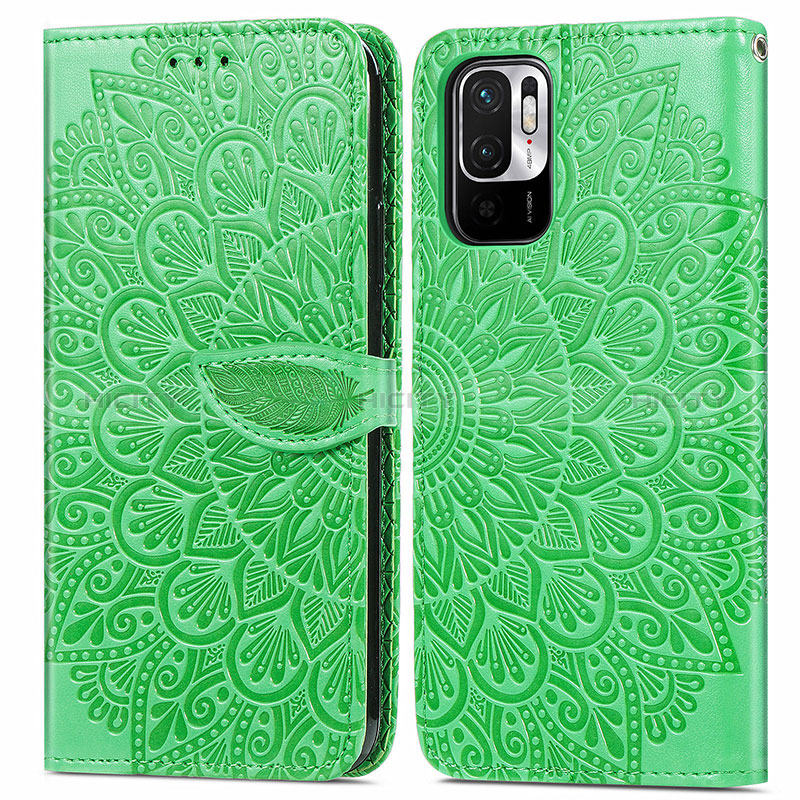 Funda de Cuero Cartera con Soporte Patron de Moda Carcasa S04D para Xiaomi Redmi Note 10 JE 5G