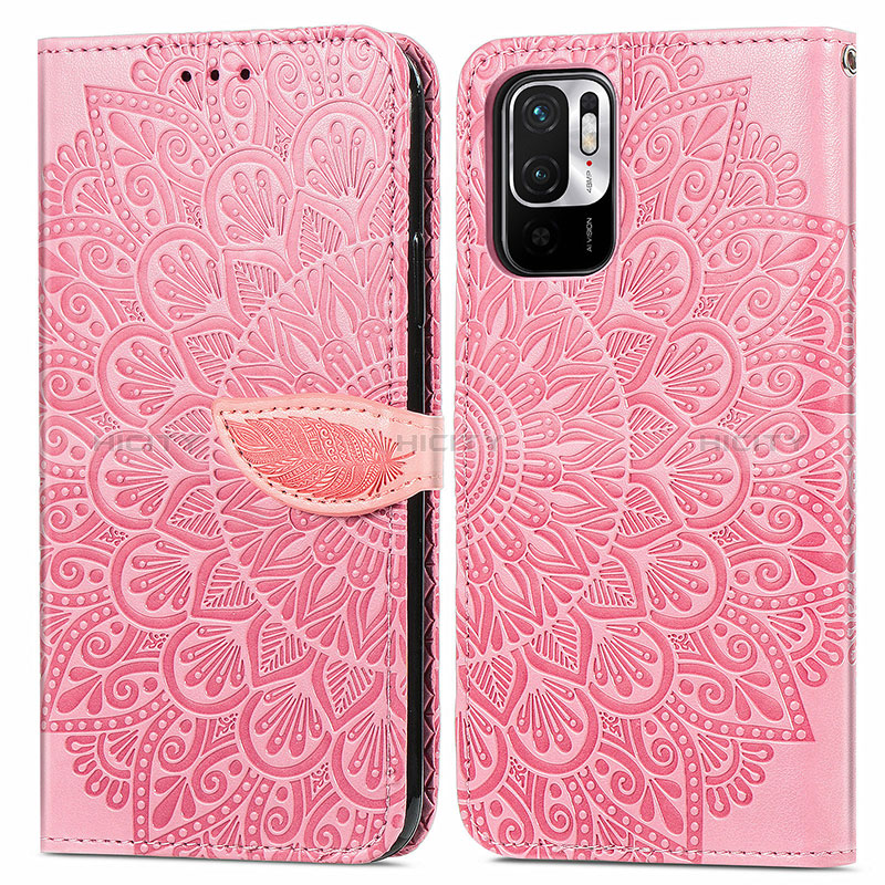 Funda de Cuero Cartera con Soporte Patron de Moda Carcasa S04D para Xiaomi Redmi Note 10 JE 5G