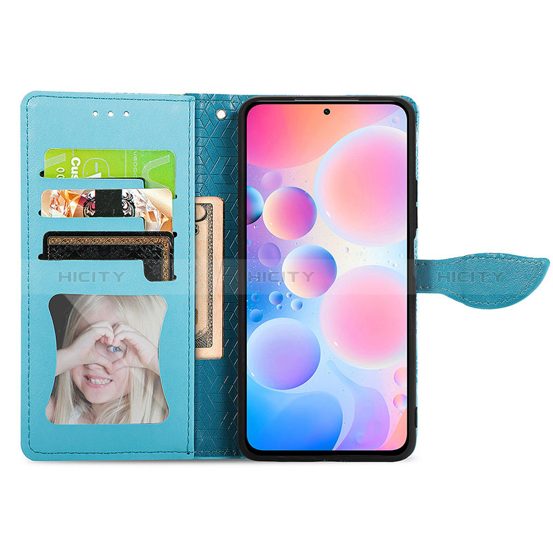 Funda de Cuero Cartera con Soporte Patron de Moda Carcasa S04D para Xiaomi Redmi Note 10 Pro Max