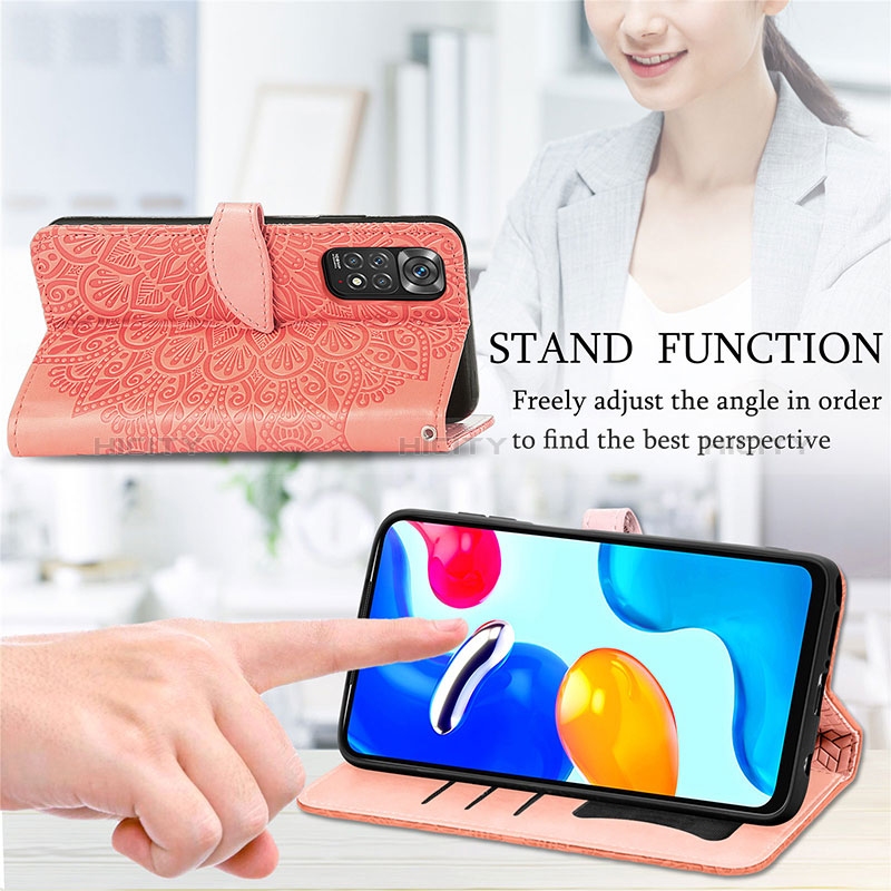 Funda de Cuero Cartera con Soporte Patron de Moda Carcasa S04D para Xiaomi Redmi Note 11 4G (2022)