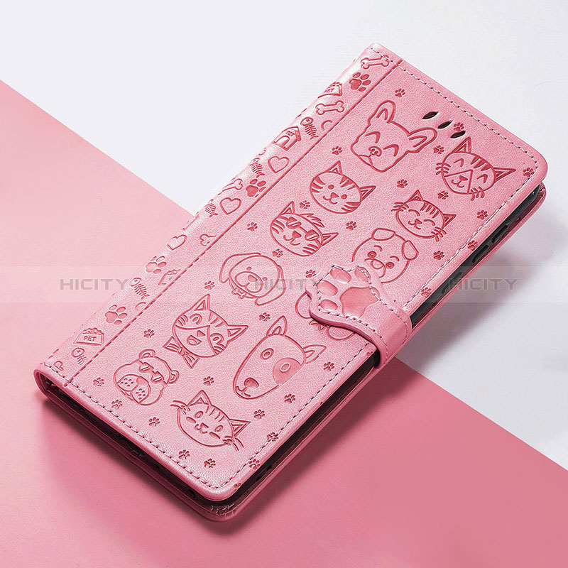 Funda de Cuero Cartera con Soporte Patron de Moda Carcasa S05D para Huawei Enjoy 50