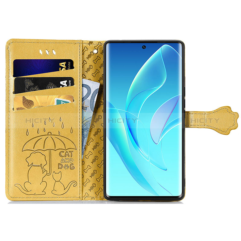 Funda de Cuero Cartera con Soporte Patron de Moda Carcasa S05D para Huawei Honor 60 5G