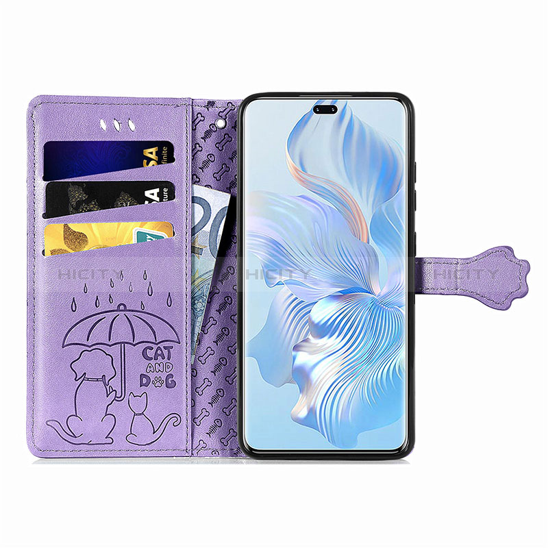 Funda de Cuero Cartera con Soporte Patron de Moda Carcasa S05D para Huawei Honor 80 Pro Flat 5G