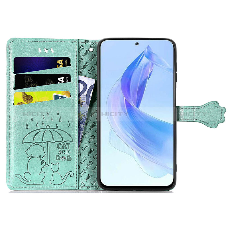 Funda de Cuero Cartera con Soporte Patron de Moda Carcasa S05D para Huawei Honor 90 Lite 5G