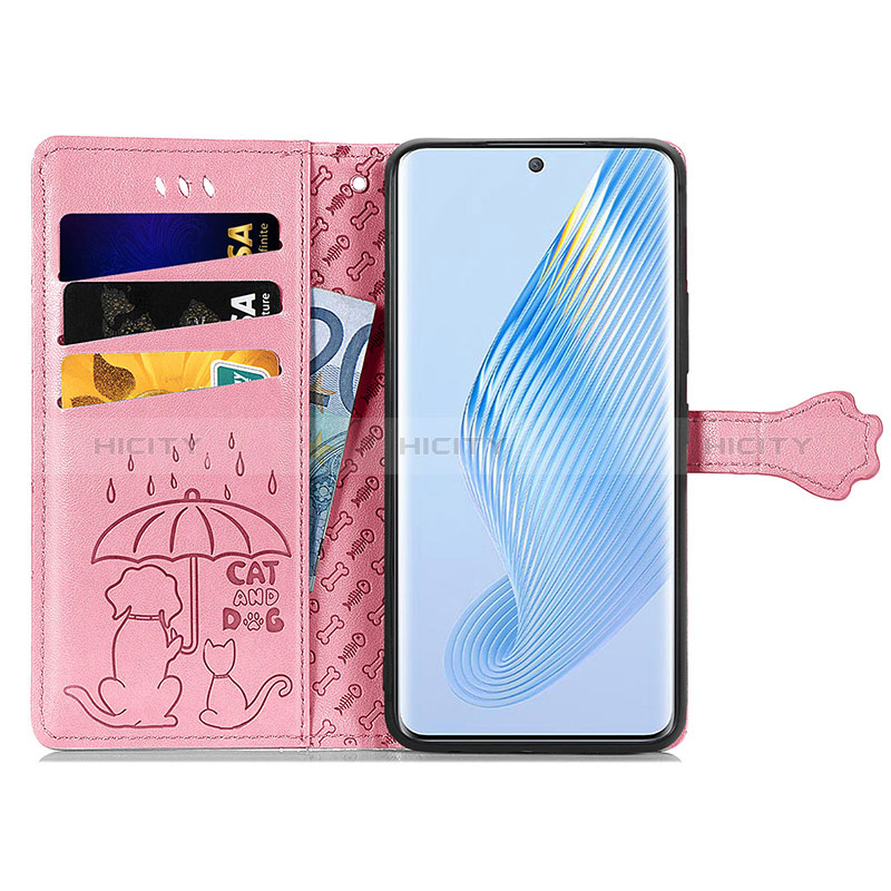 Funda de Cuero Cartera con Soporte Patron de Moda Carcasa S05D para Huawei Honor Magic5 5G