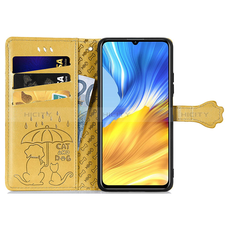 Funda de Cuero Cartera con Soporte Patron de Moda Carcasa S05D para Huawei Honor X10 Max 5G