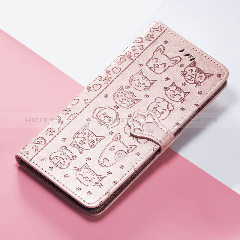 Funda de Cuero Cartera con Soporte Patron de Moda Carcasa S05D para Huawei Nova 9 Pro Oro Rosa