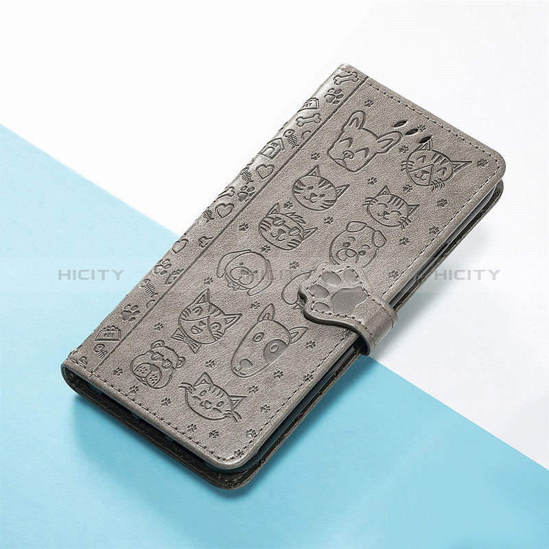 Funda de Cuero Cartera con Soporte Patron de Moda Carcasa S05D para Huawei Nova 9 SE Gris