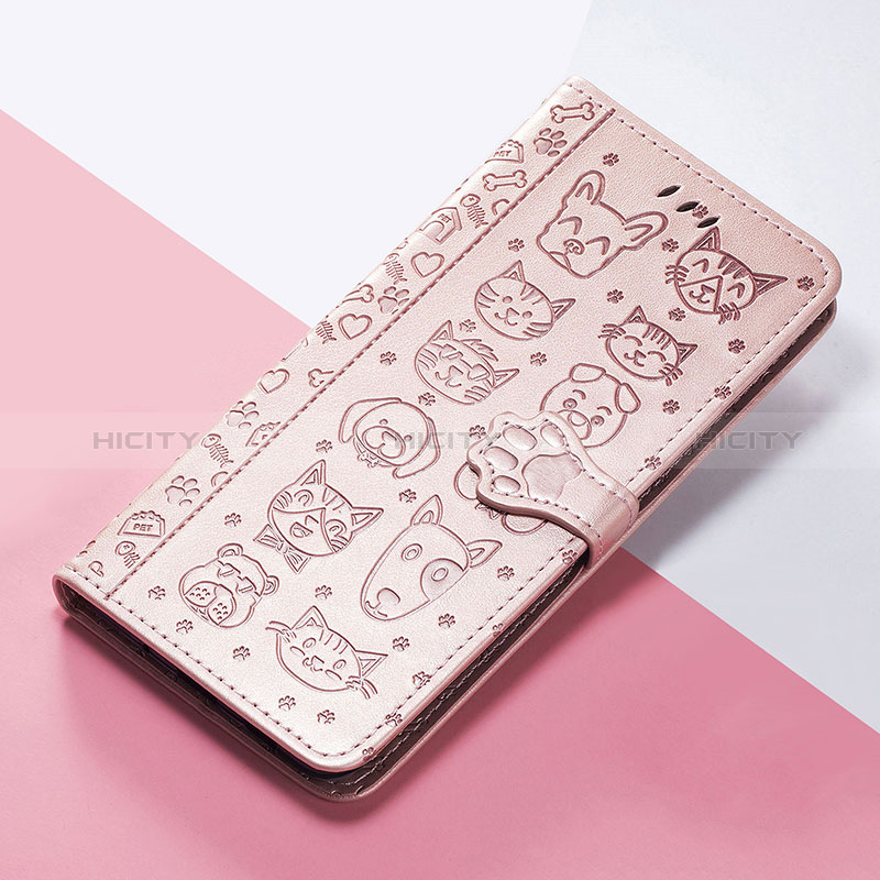 Funda de Cuero Cartera con Soporte Patron de Moda Carcasa S05D para Huawei Nova 9 SE Oro Rosa