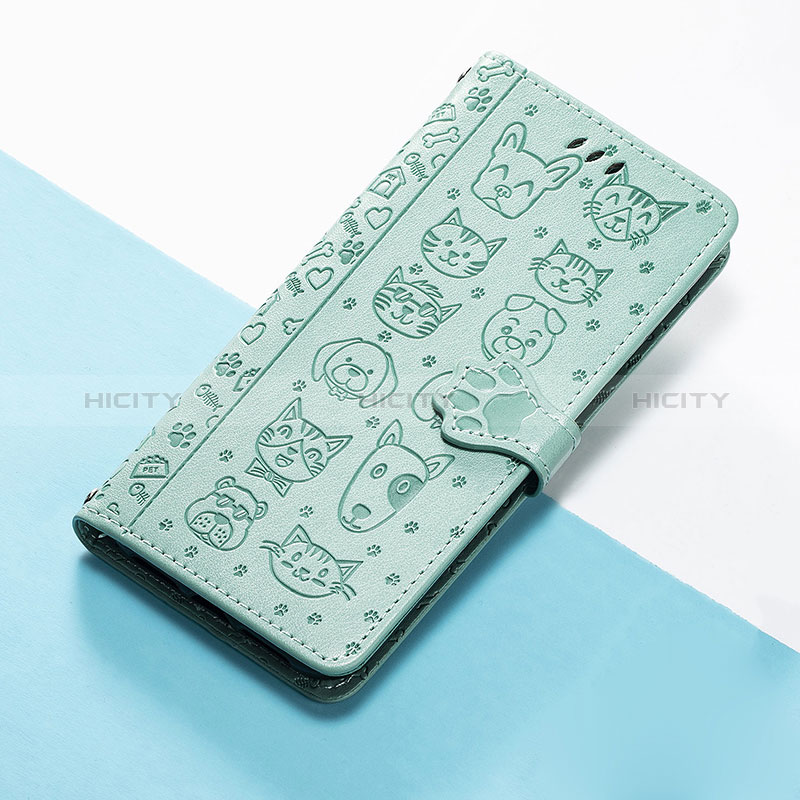 Funda de Cuero Cartera con Soporte Patron de Moda Carcasa S05D para Huawei Nova 9 Verde