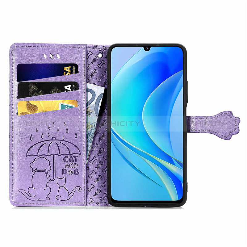 Funda de Cuero Cartera con Soporte Patron de Moda Carcasa S05D para Huawei Nova Y70