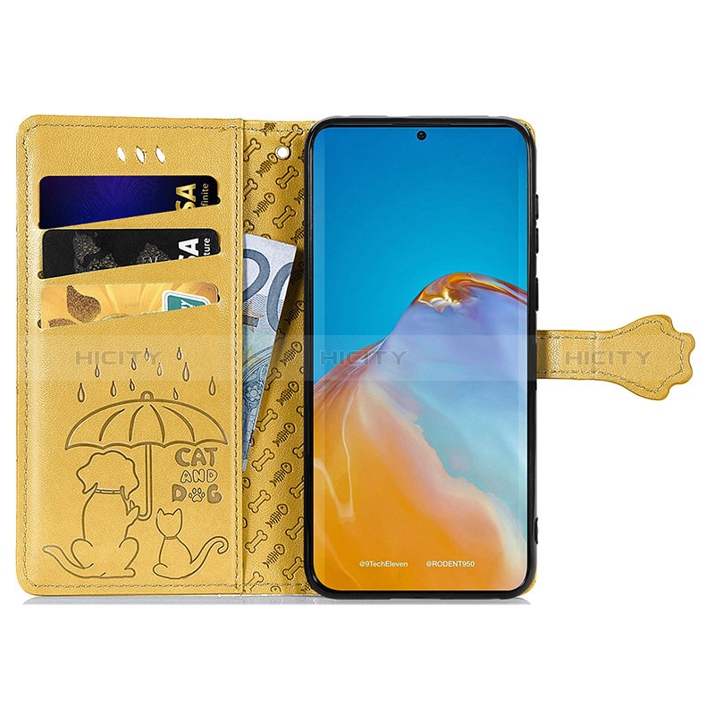 Funda de Cuero Cartera con Soporte Patron de Moda Carcasa S05D para Huawei P50 Pro