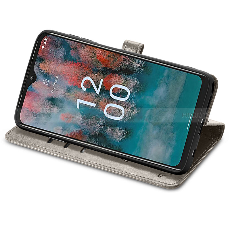 Funda de Cuero Cartera con Soporte Patron de Moda Carcasa S05D para Nokia C12 Plus