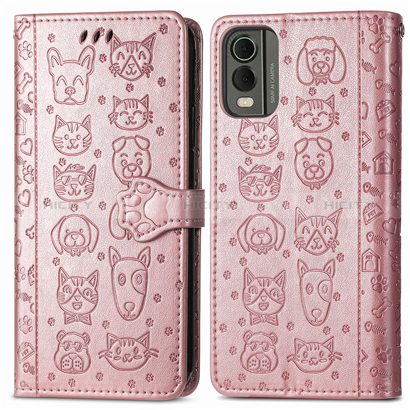 Funda de Cuero Cartera con Soporte Patron de Moda Carcasa S05D para Nokia C210