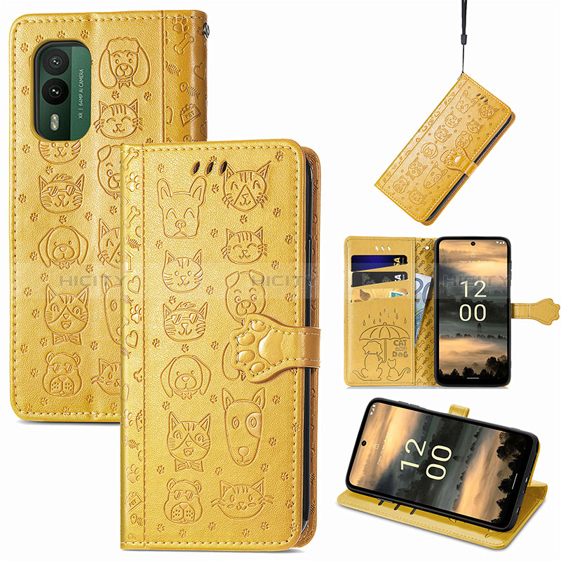 Funda de Cuero Cartera con Soporte Patron de Moda Carcasa S05D para Nokia XR21