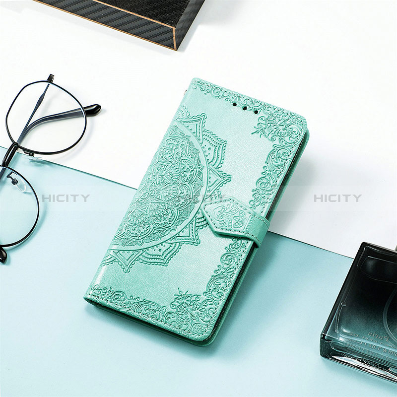 Funda de Cuero Cartera con Soporte Patron de Moda Carcasa S05D para Xiaomi Redmi 12C 4G Verde