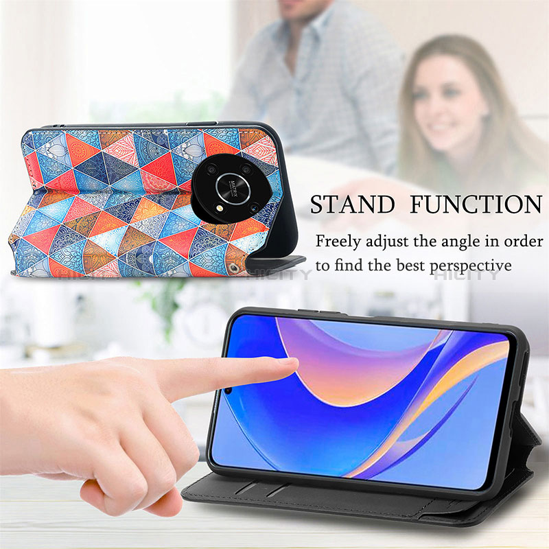 Funda de Cuero Cartera con Soporte Patron de Moda Carcasa S06D para Huawei Enjoy 50 Pro