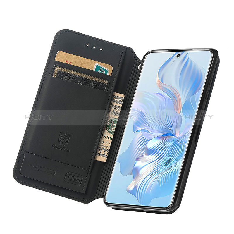 Funda de Cuero Cartera con Soporte Patron de Moda Carcasa S06D para Huawei Honor 80 5G