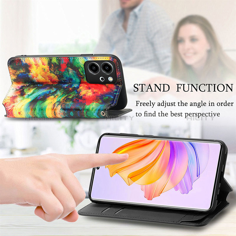 Funda de Cuero Cartera con Soporte Patron de Moda Carcasa S06D para Huawei Honor 80 SE 5G