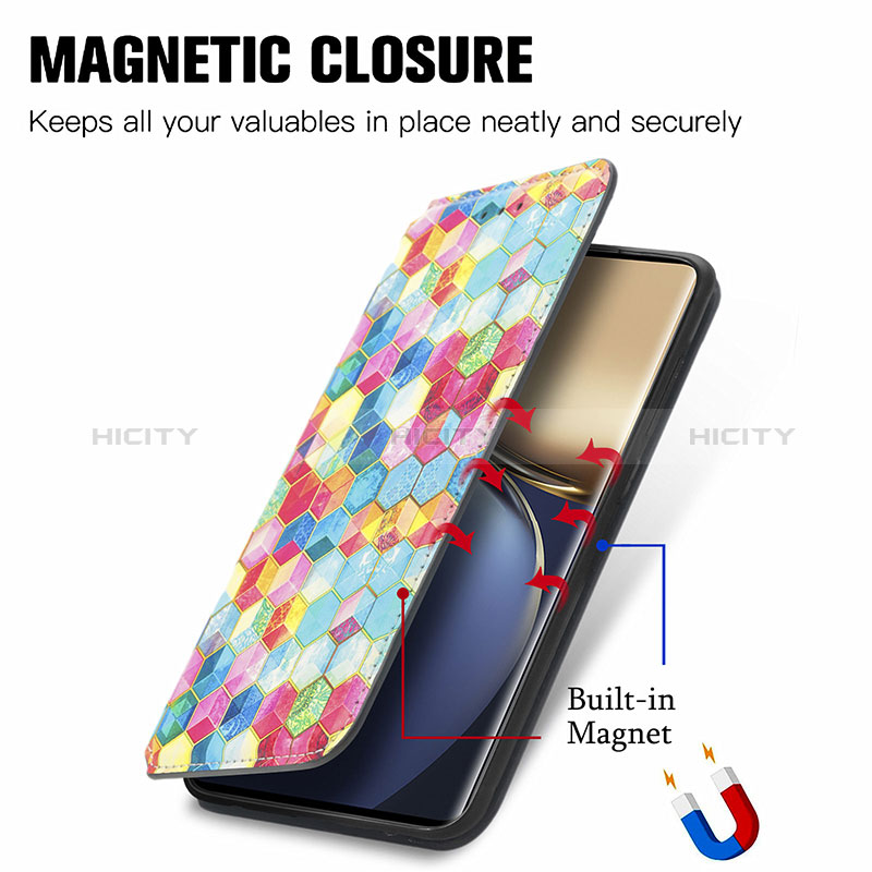 Funda de Cuero Cartera con Soporte Patron de Moda Carcasa S06D para Huawei Honor Magic3 5G