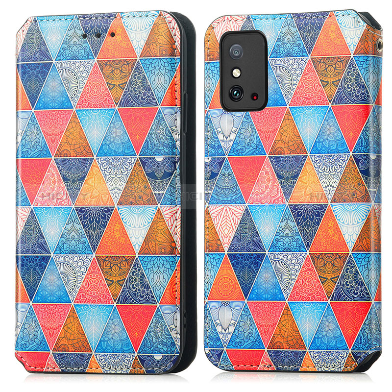 Funda de Cuero Cartera con Soporte Patron de Moda Carcasa S06D para Huawei Honor X10 Max 5G