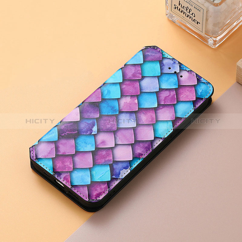 Funda de Cuero Cartera con Soporte Patron de Moda Carcasa S06D para Huawei Nova 10 Morado