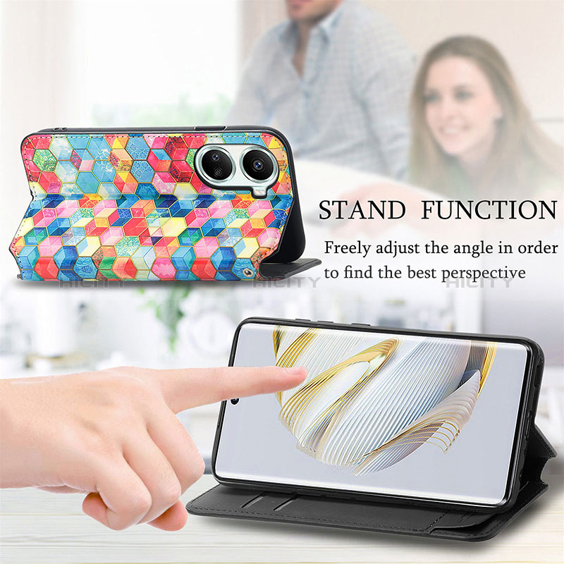 Funda de Cuero Cartera con Soporte Patron de Moda Carcasa S06D para Huawei Nova 10 SE