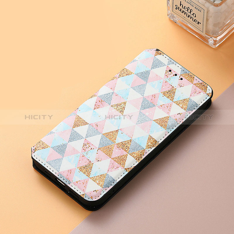 Funda de Cuero Cartera con Soporte Patron de Moda Carcasa S06D para Huawei Nova Y70 Blanco