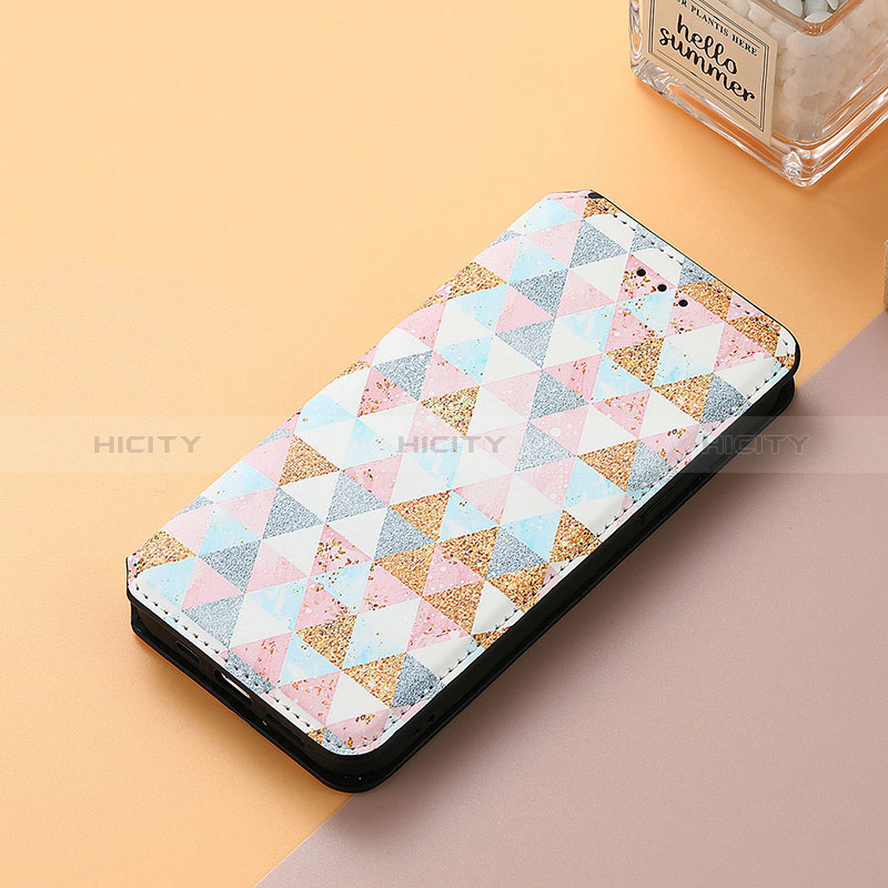 Funda de Cuero Cartera con Soporte Patron de Moda Carcasa S06D para Huawei Nova Y90 Blanco