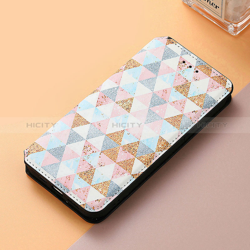 Funda de Cuero Cartera con Soporte Patron de Moda Carcasa S06D para Huawei P Smart Z (2019)