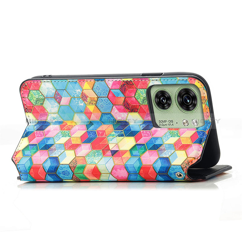 Funda de Cuero Cartera con Soporte Patron de Moda Carcasa S06D para Motorola Moto Edge (2023) 5G