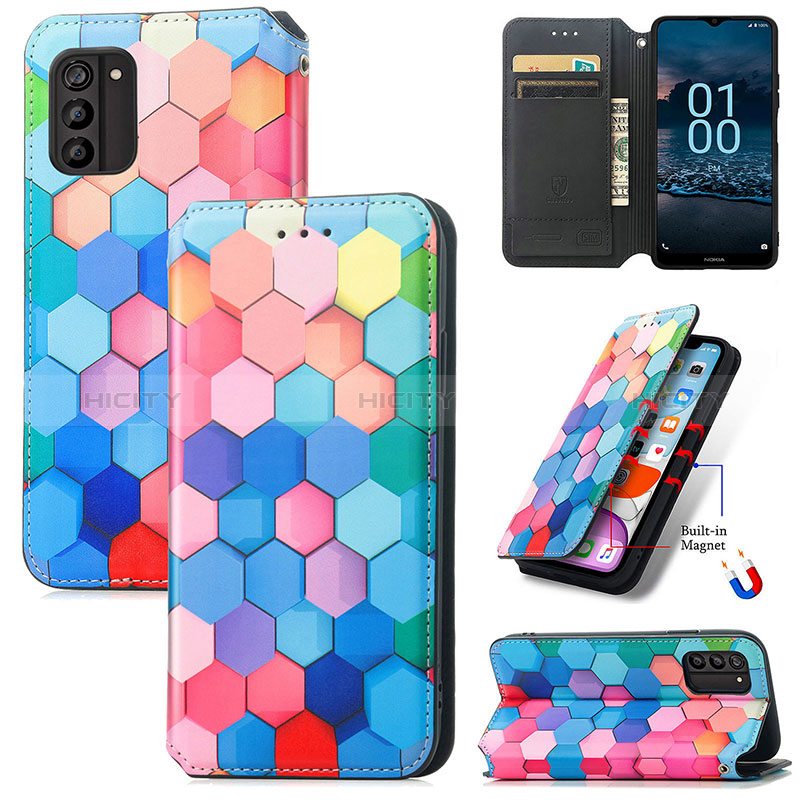 Funda de Cuero Cartera con Soporte Patron de Moda Carcasa S06D para Nokia G100