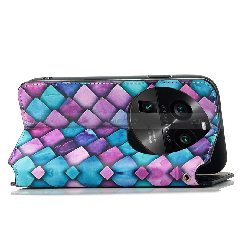 Funda de Cuero Cartera con Soporte Patron de Moda Carcasa S06D para Oppo Find X6 5G