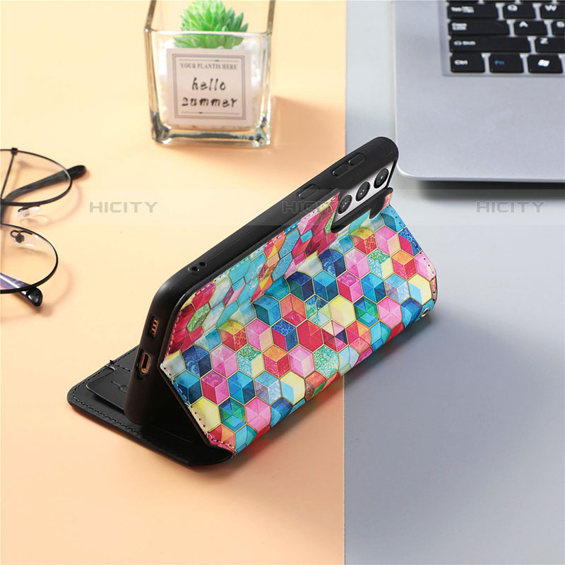 Funda de Cuero Cartera con Soporte Patron de Moda Carcasa S06D para Samsung Galaxy S22 Plus 5G