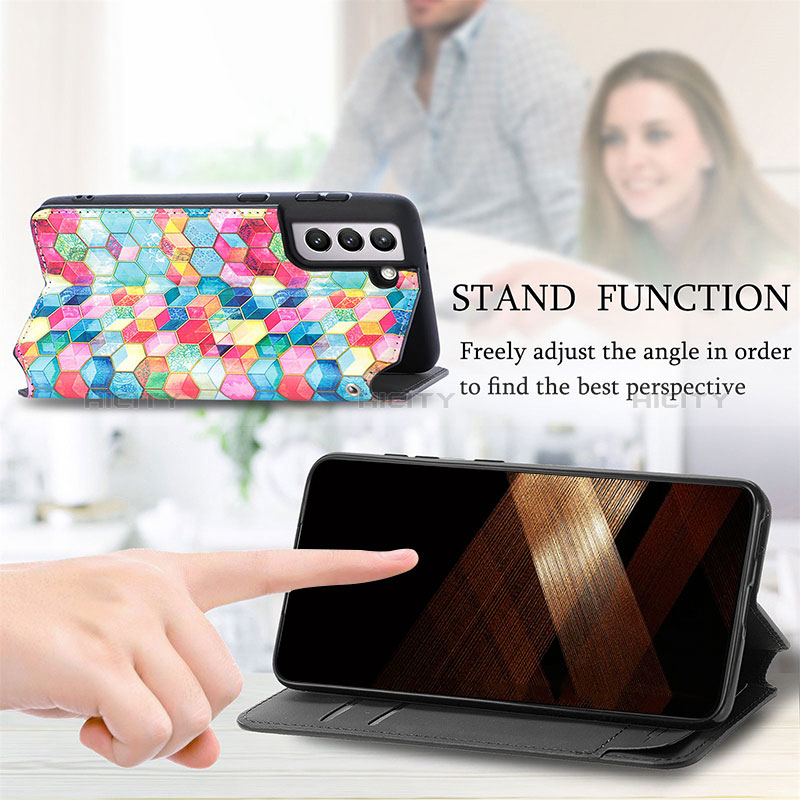 Funda de Cuero Cartera con Soporte Patron de Moda Carcasa S06D para Samsung Galaxy S24 Plus 5G