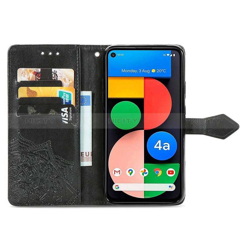 Funda de Cuero Cartera con Soporte Patron de Moda Carcasa S07D para Google Pixel 5a 5G