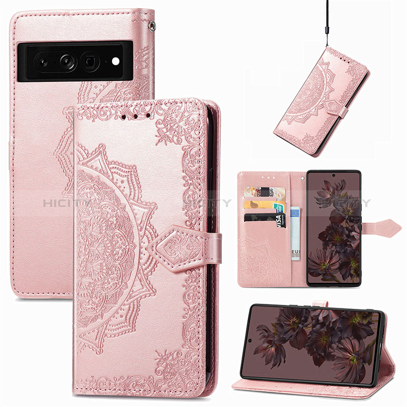 Funda de Cuero Cartera con Soporte Patron de Moda Carcasa S07D para Google Pixel 7 Pro 5G