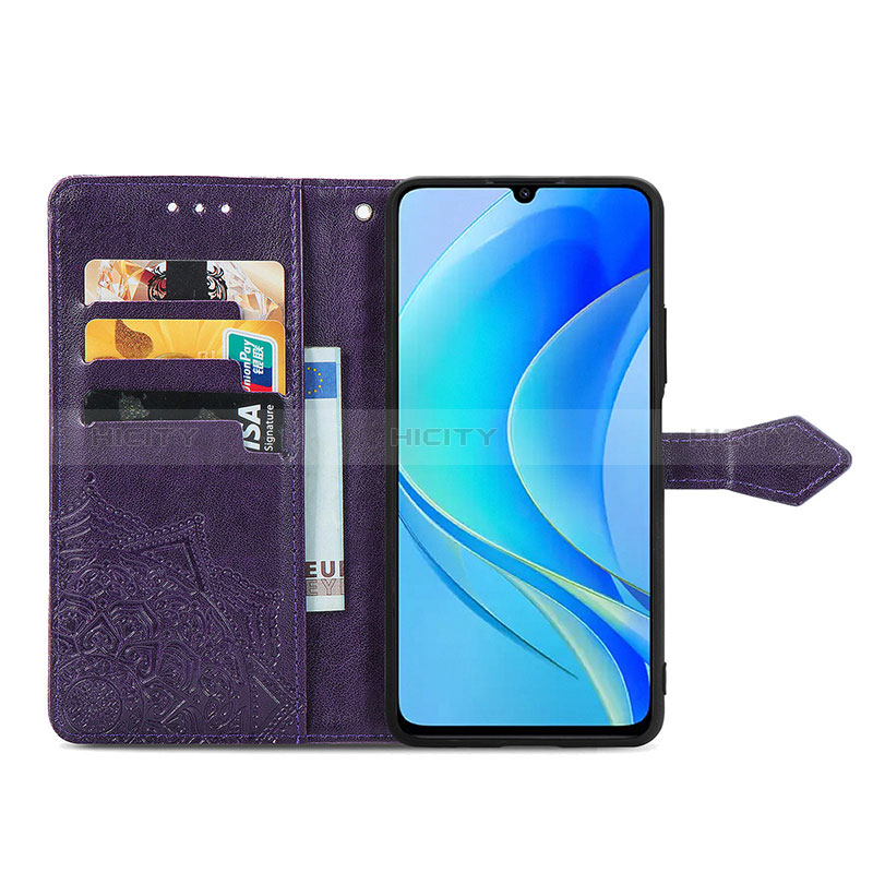 Funda de Cuero Cartera con Soporte Patron de Moda Carcasa S07D para Huawei Enjoy 50