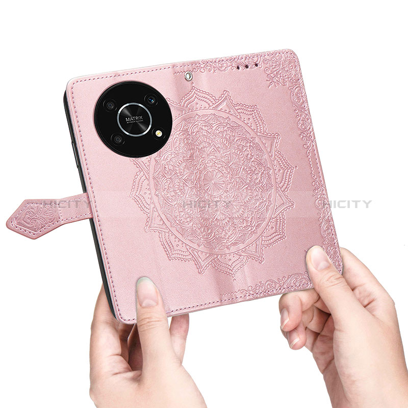 Funda de Cuero Cartera con Soporte Patron de Moda Carcasa S07D para Huawei Enjoy 50 Pro