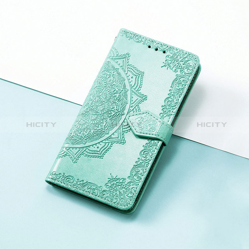 Funda de Cuero Cartera con Soporte Patron de Moda Carcasa S07D para Huawei Enjoy 50z Verde