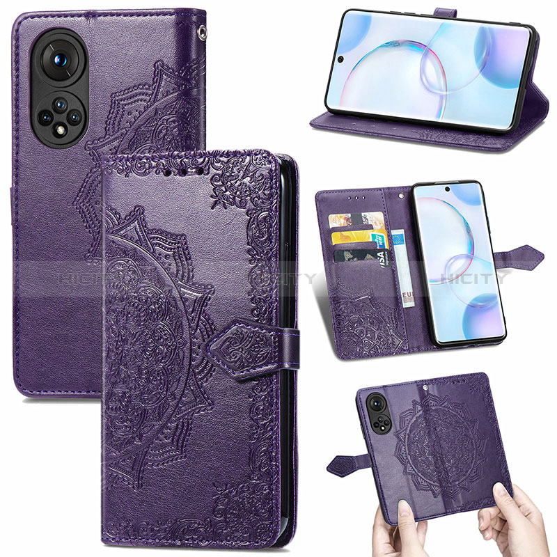 Funda de Cuero Cartera con Soporte Patron de Moda Carcasa S07D para Huawei Honor 50 5G