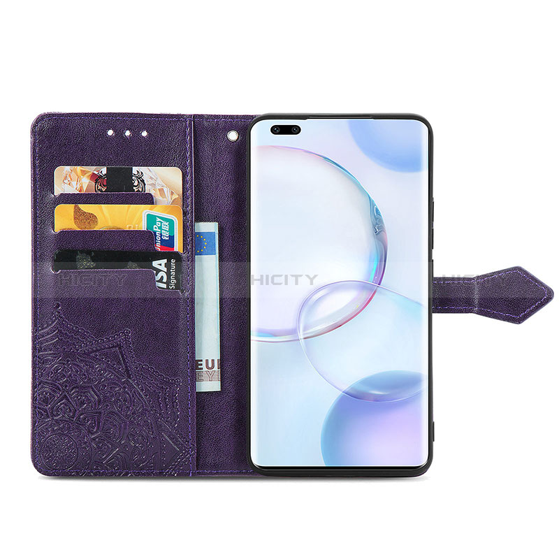 Funda de Cuero Cartera con Soporte Patron de Moda Carcasa S07D para Huawei Honor 50 Pro 5G