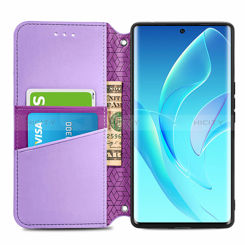 Funda de Cuero Cartera con Soporte Patron de Moda Carcasa S07D para Huawei Honor 60 5G