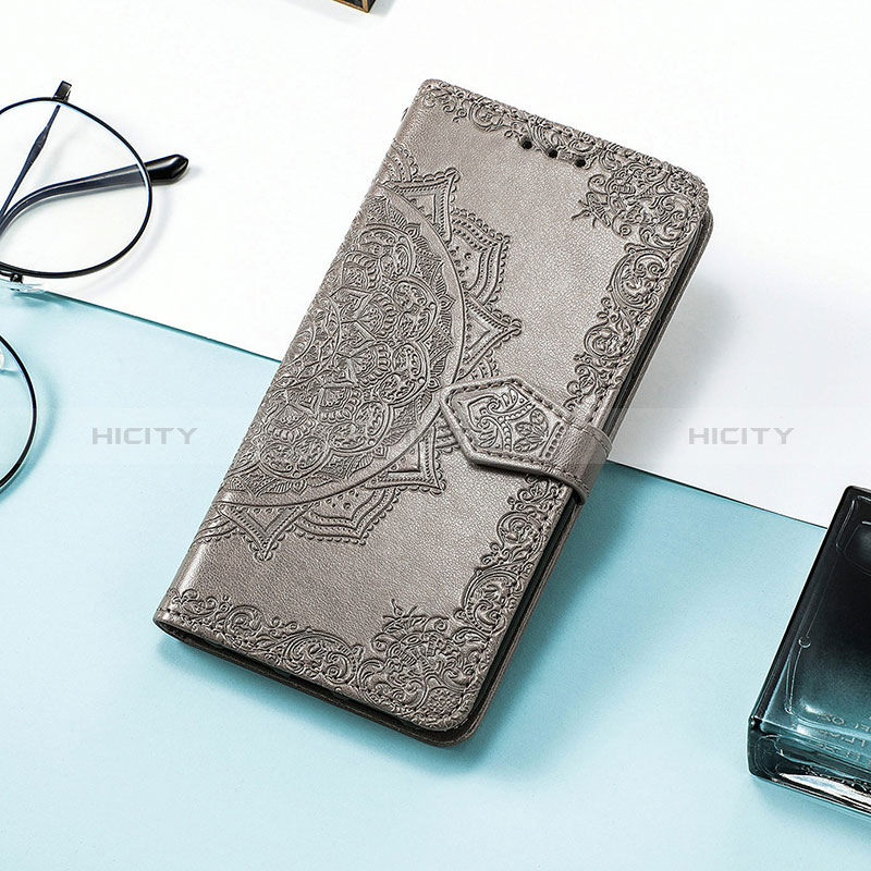 Funda de Cuero Cartera con Soporte Patron de Moda Carcasa S07D para Huawei Honor 60 SE 5G Gris