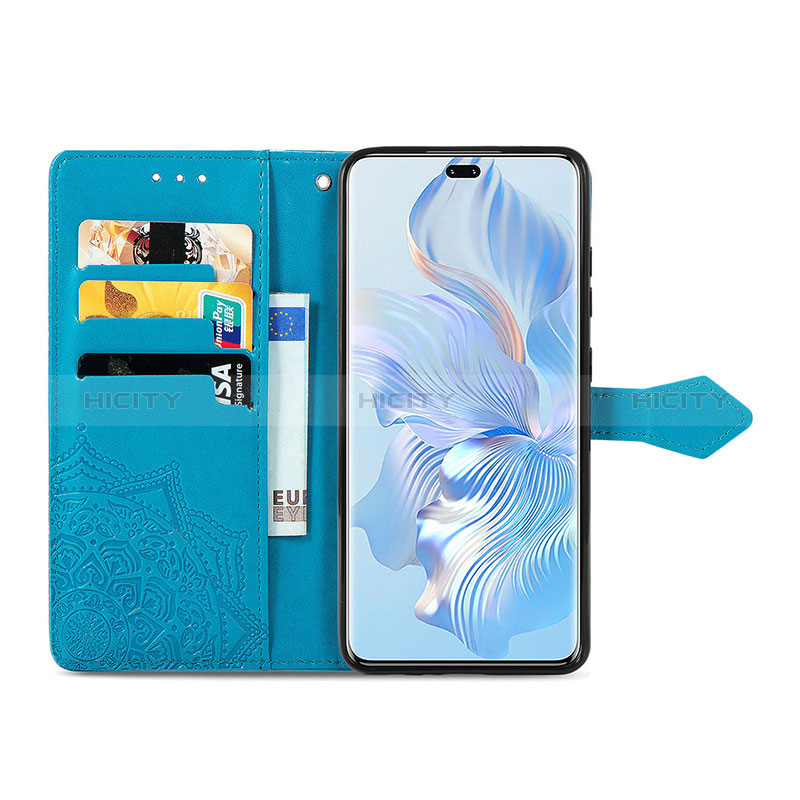 Funda de Cuero Cartera con Soporte Patron de Moda Carcasa S07D para Huawei Honor 80 Pro 5G