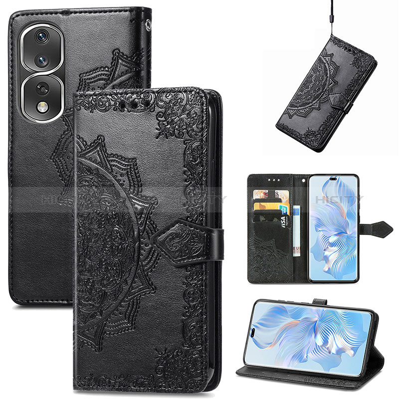 Funda de Cuero Cartera con Soporte Patron de Moda Carcasa S07D para Huawei Honor 80 Pro 5G