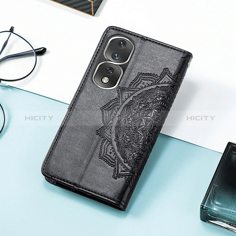 Funda de Cuero Cartera con Soporte Patron de Moda Carcasa S07D para Huawei Honor 80 Pro 5G