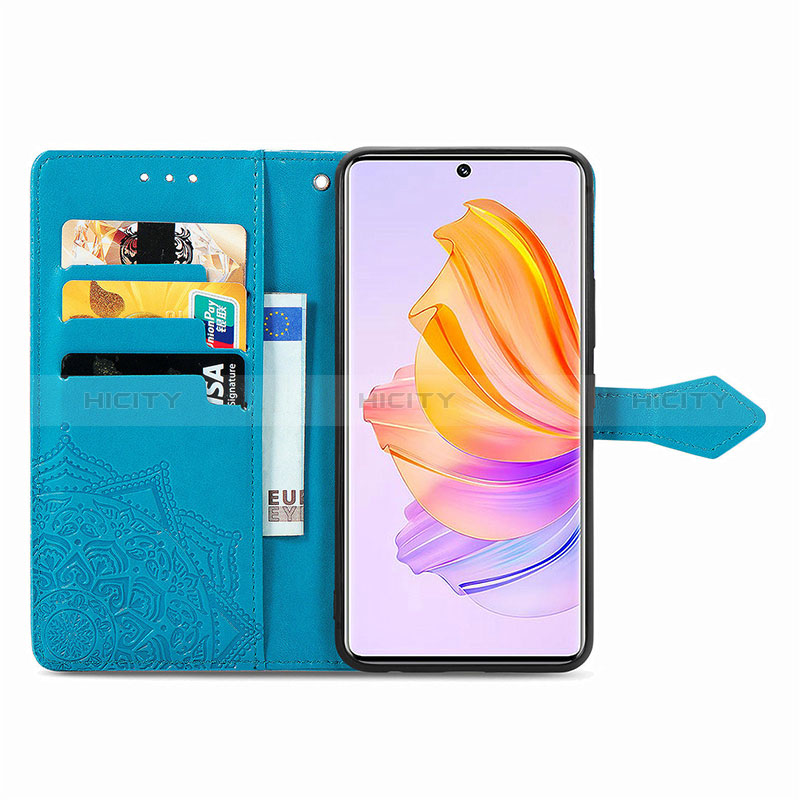 Funda de Cuero Cartera con Soporte Patron de Moda Carcasa S07D para Huawei Honor 80 SE 5G